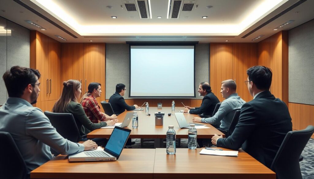 Generuj obraz: Szkolenie zamknięte w sali konferencyjnej