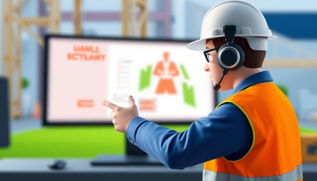 Generuj obraz animacji komputerowej wykorzystywanej w szkoleniach BHP