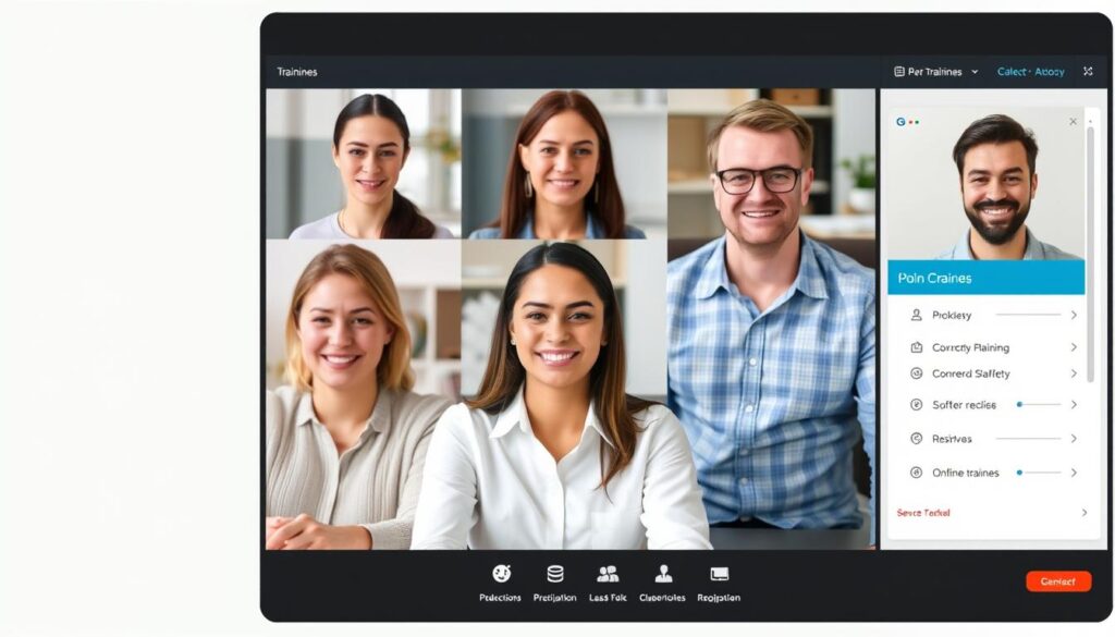 Generuj obraz: kursanci podczas szkolenia online