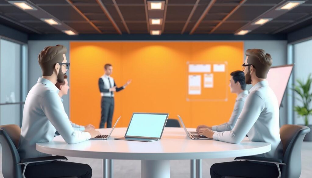 Generuj obraz szkolenia korporacyjnego z wykorzystaniem animacji 3D