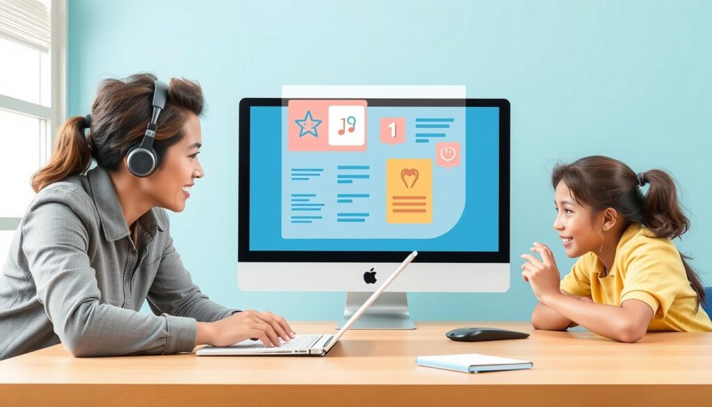 Generuj obrazek przedstawiający interaktywne narzędzia szkoleniowe