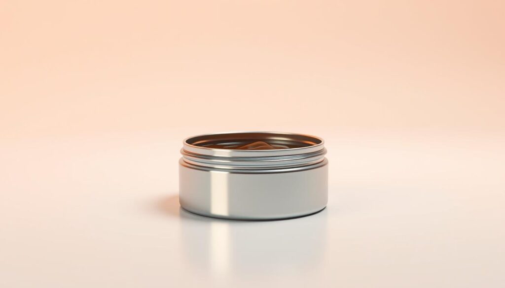 A professional-grade 3D product video showcasing a high-quality industrial lubricant. The scene opens with a close-up shot of the lubricant container, its sleek metallic surface gleaming under warm studio lighting. The camera pulls back to reveal the container nestled in a minimalist setting, with a plain white background that focuses attention on the product. Subtle camera movement and dynamic lighting create a sense of depth and dimension, highlighting the container's elegant design and the viscous fluid within. The overall mood is one of sophistication, quality, and technical precision - mirroring the lubricant's advanced engineering and performance capabilities.