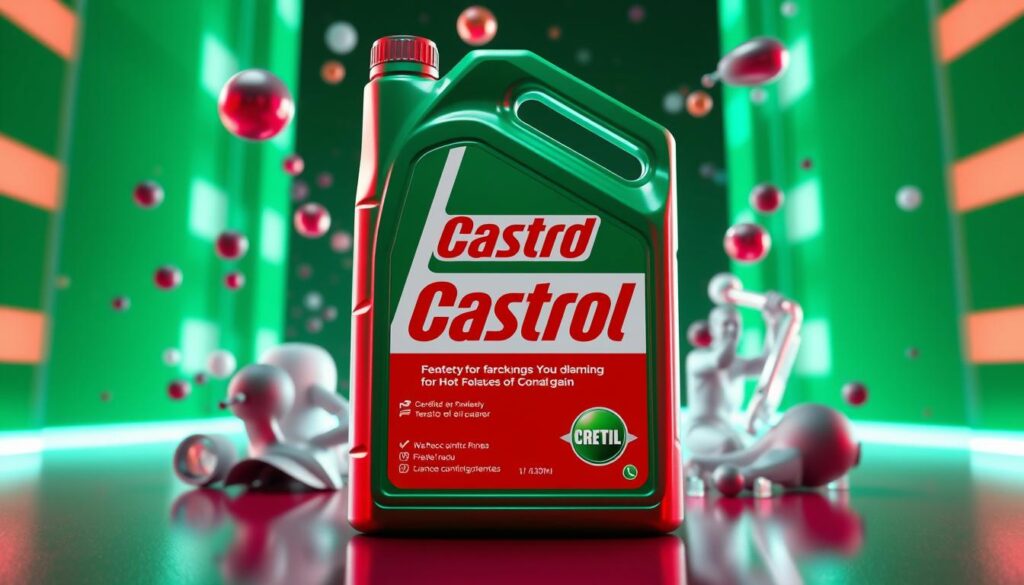 Generuj obraz filmu produktowego dla Castrol z animacjami 3D