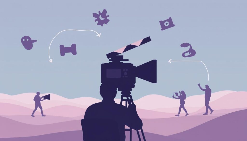 Generuj obraz procesu tworzenia filmu reklamowego Generuj obraz procesu tworzenia filmu reklamowego